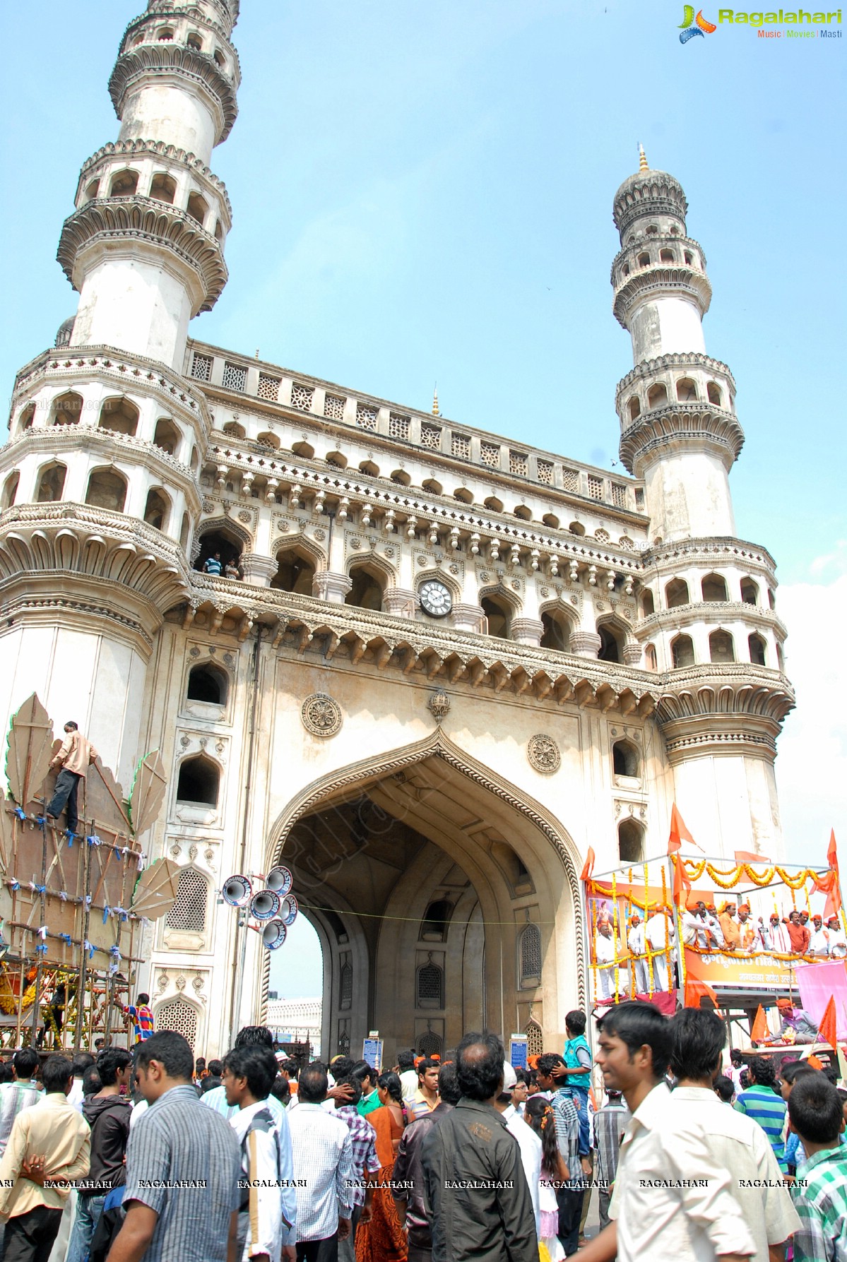 Charminar Ganesh Idols Nimajjanam Rally