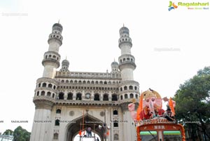 Hyderabad Charminar Ganesh Idols Immersion Rally