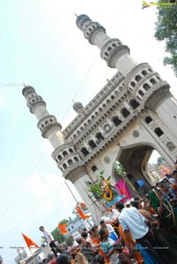 Hyderabad Charminar Ganesh Idols Immersion Rally