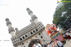 Hyderabad Charminar Ganesh Idols Immersion Rally