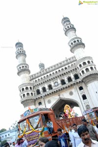 Hyderabad Charminar Ganesh Idols Immersion Rally