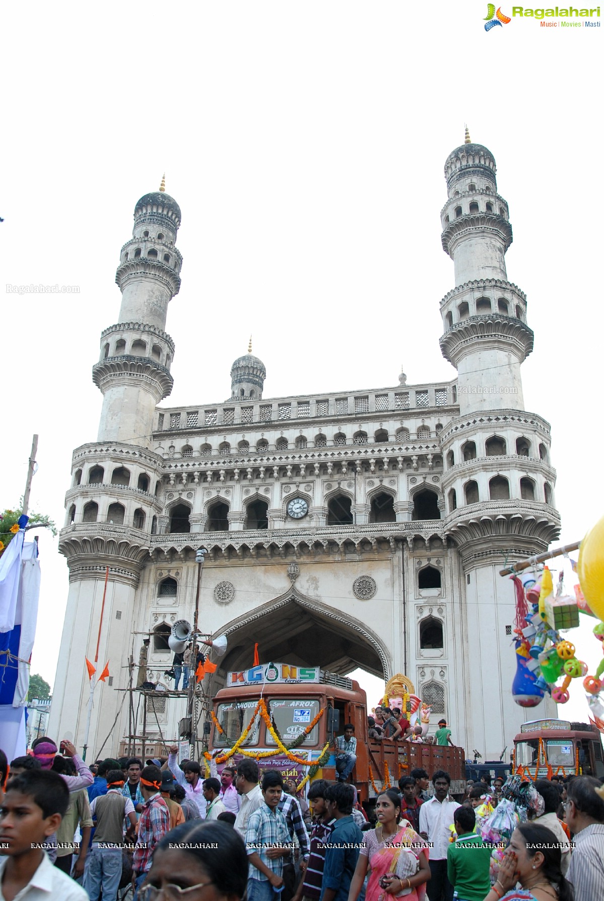 Charminar Ganesh Idols Nimajjanam Rally