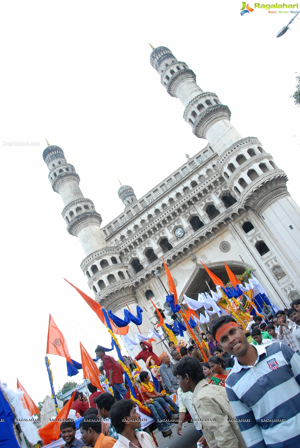 Charminar Ganesh Idols Nimajjanam Rally