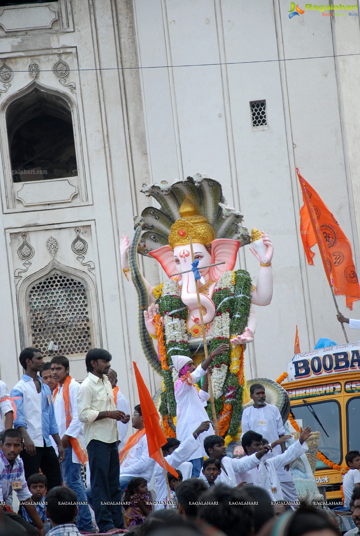 Charminar Ganesh Idols Nimajjanam Rally