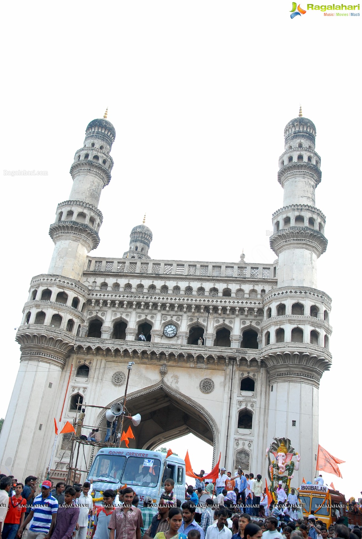 Charminar Ganesh Idols Nimajjanam Rally