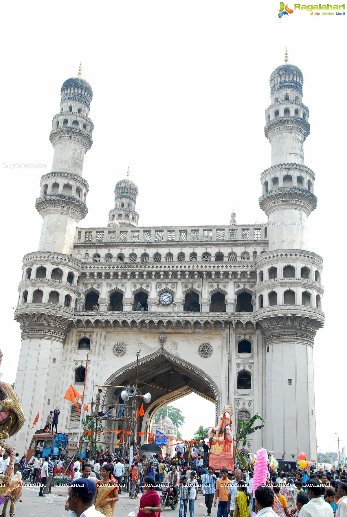 Charminar Ganesh Idols Nimajjanam Rally