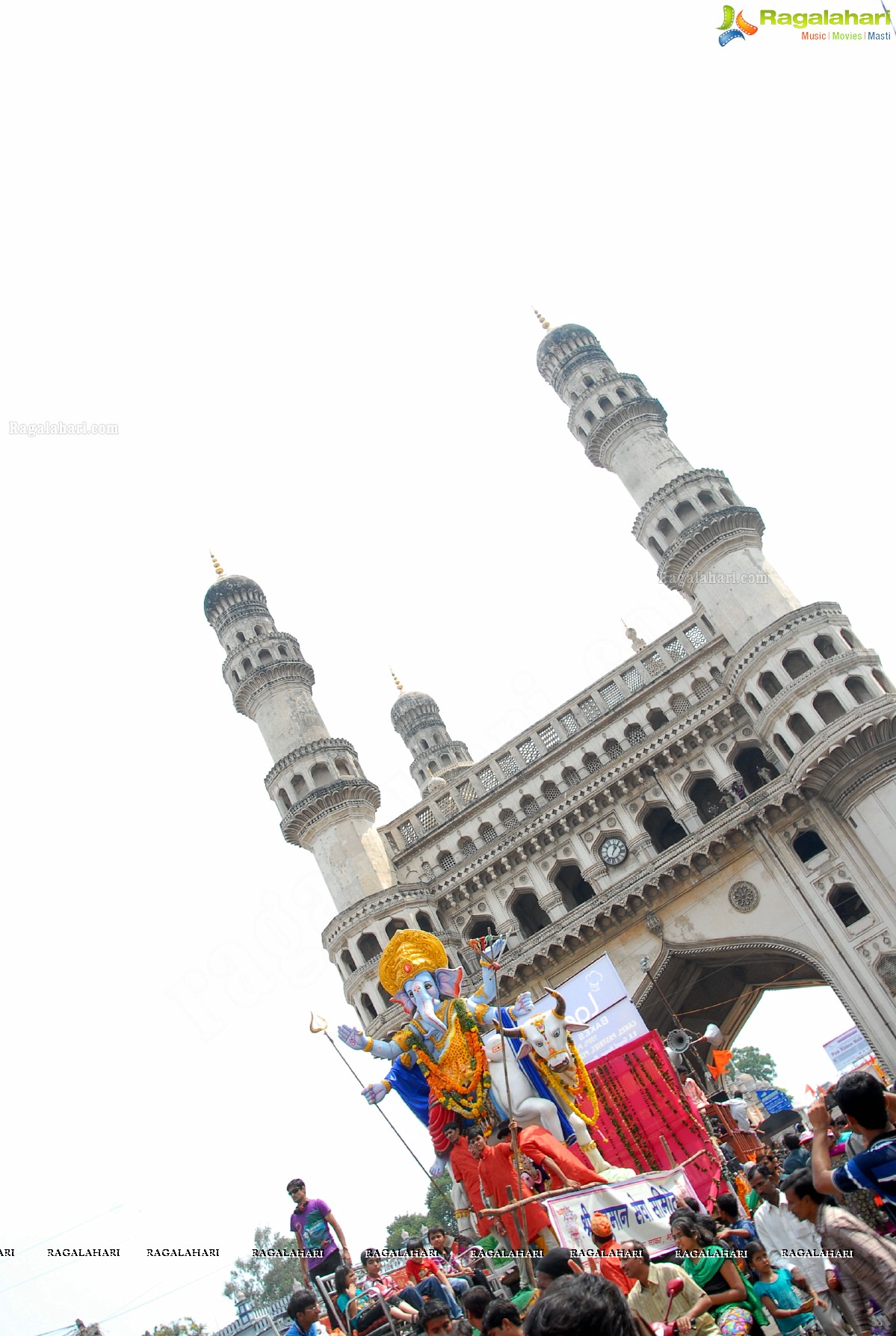 Charminar Ganesh Idols Nimajjanam Rally