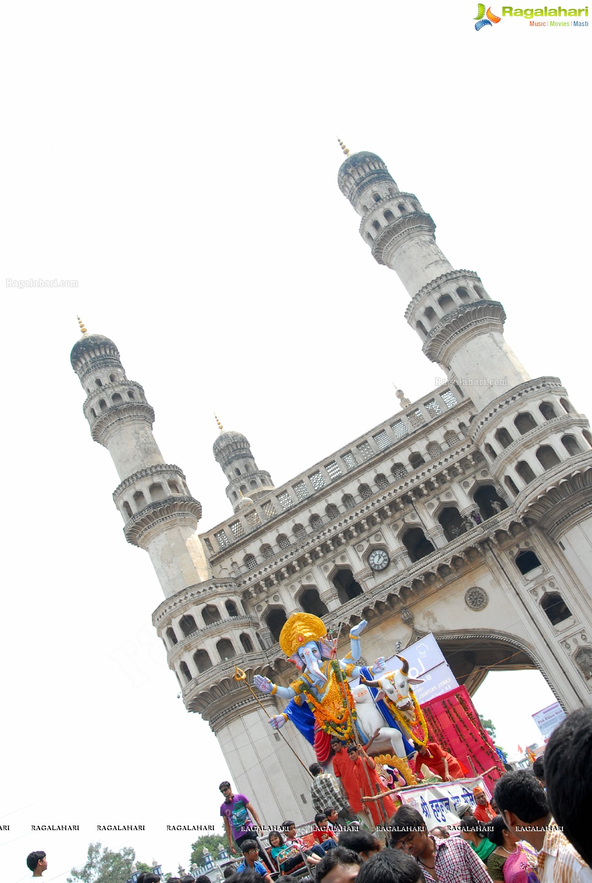 Charminar Ganesh Idols Nimajjanam Rally