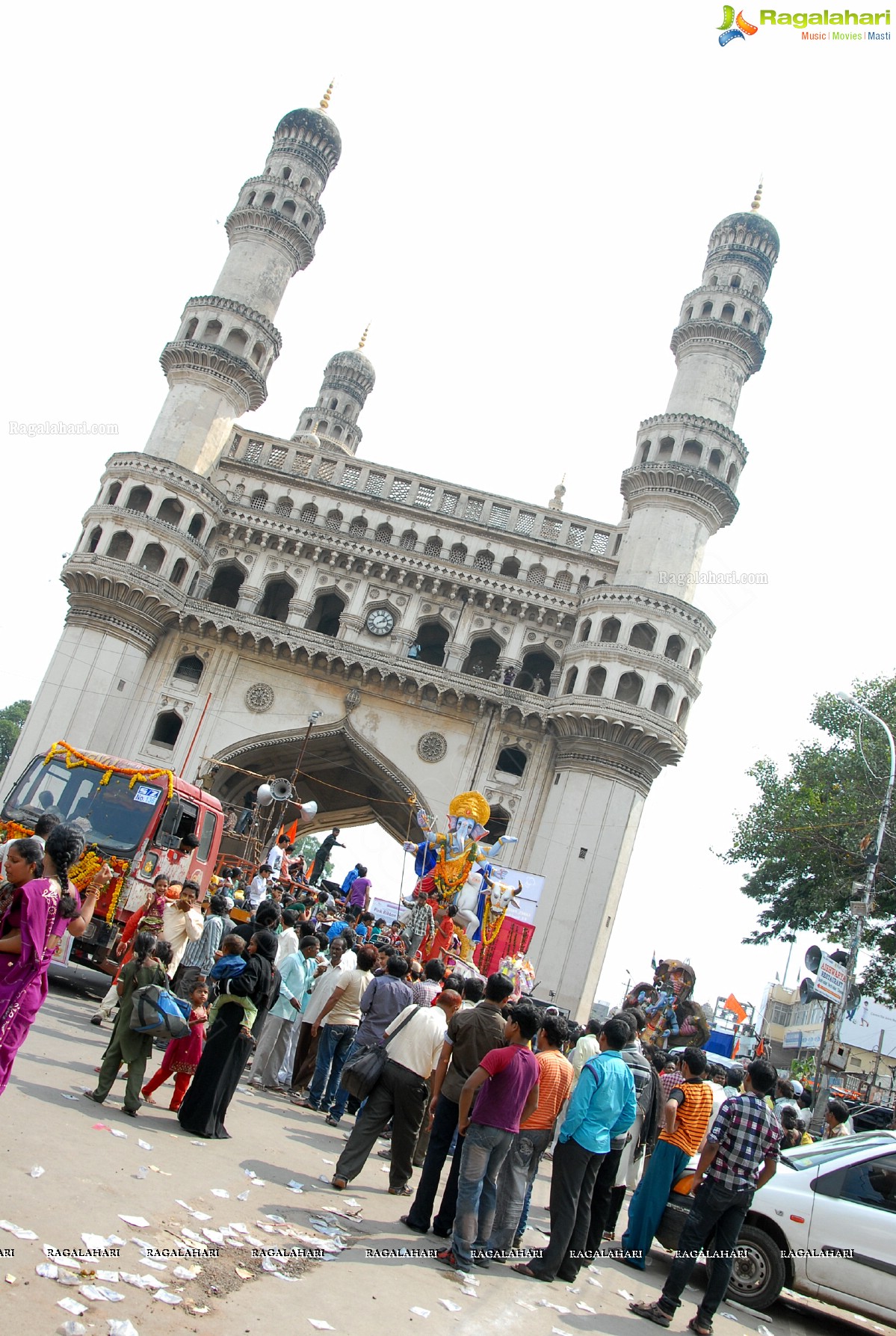 Charminar Ganesh Idols Nimajjanam Rally