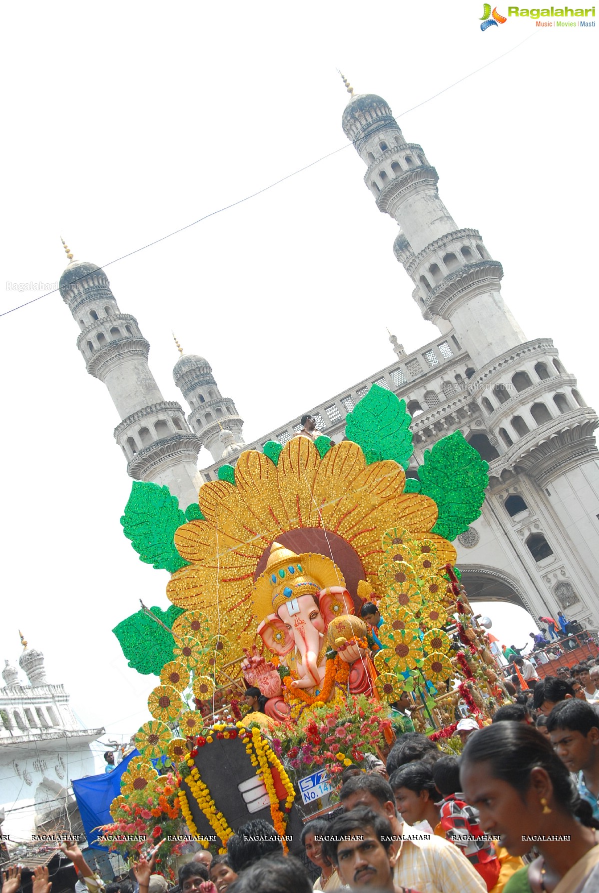 Charminar Ganesh Idols Nimajjanam Rally