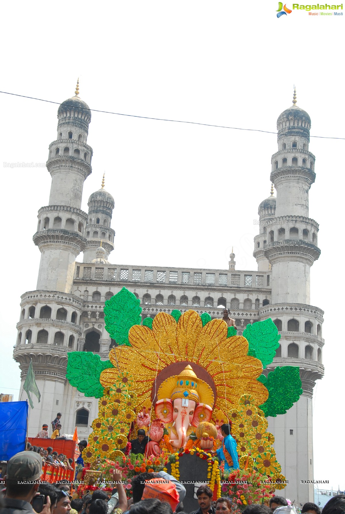 Charminar Ganesh Idols Nimajjanam Rally