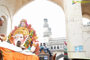 Hyderabad Charminar Ganesh Idols Immersion Rally