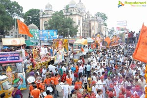 Hyderabad Charminar Ganesh Idols Immersion Rally