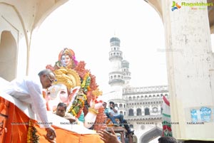 Hyderabad Charminar Ganesh Idols Immersion Rally