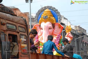 Hyderabad Charminar Ganesh Idols Immersion Rally