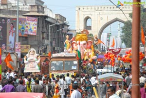 Hyderabad Charminar Ganesh Idols Immersion Rally