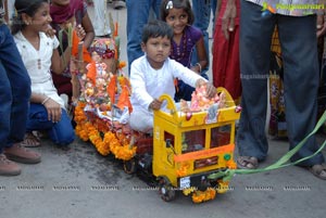 Hyderabad Charminar Ganesh Idols Immersion Rally