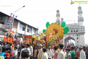 Hyderabad Charminar Ganesh Idols Immersion Rally