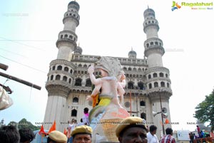 Hyderabad Charminar Ganesh Idols Immersion Rally