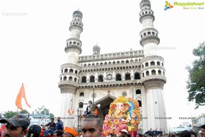 Hyderabad Charminar Ganesh Idols Immersion Rally