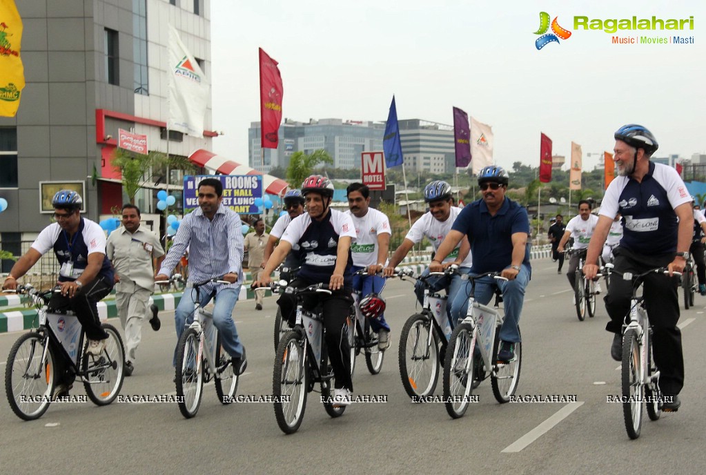 Governor Narasimhan inaugurates Bike Station at Gachibowli, Hyderabad