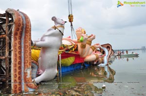 Khairatabad Ganesh Idol 2013 Immersion