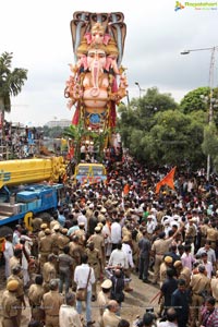 Khairatabad Ganesh Idol 2013 Immersion