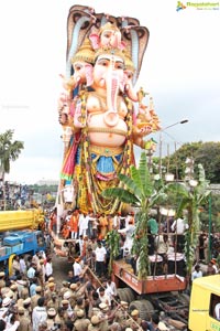 Khairatabad Ganesh Idol 2013 Immersion