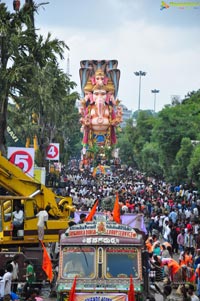 Khairatabad Ganesh Idol 2013 Immersion