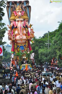 Khairatabad Ganesh Idol 2013 Immersion