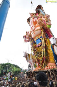 Khairatabad Ganesh Idol 2013 Immersion