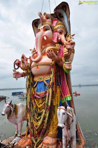 Khairatabad Ganesh Idol 2013 Immersion