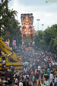 Khairatabad Ganesh Idol 2013 Immersion