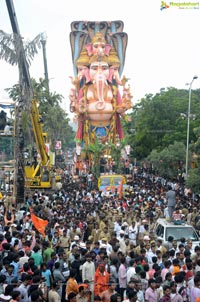 Khairatabad Ganesh Idol 2013 Immersion