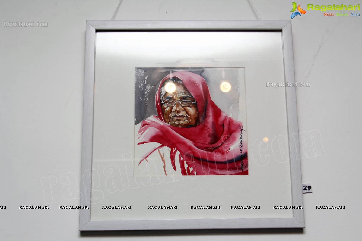 Portraits of Emperors - Water Paintings by Rajkumar Sthabathy at Shrishti Art Gallery, Hyderabad