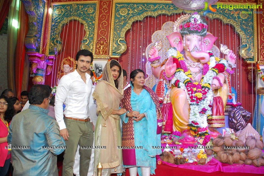 Priyanka Chopra at Andhericha Raja Ganesh Pandal