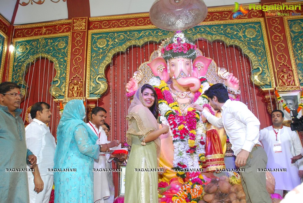 Priyanka Chopra at Andhericha Raja Ganesh Pandal