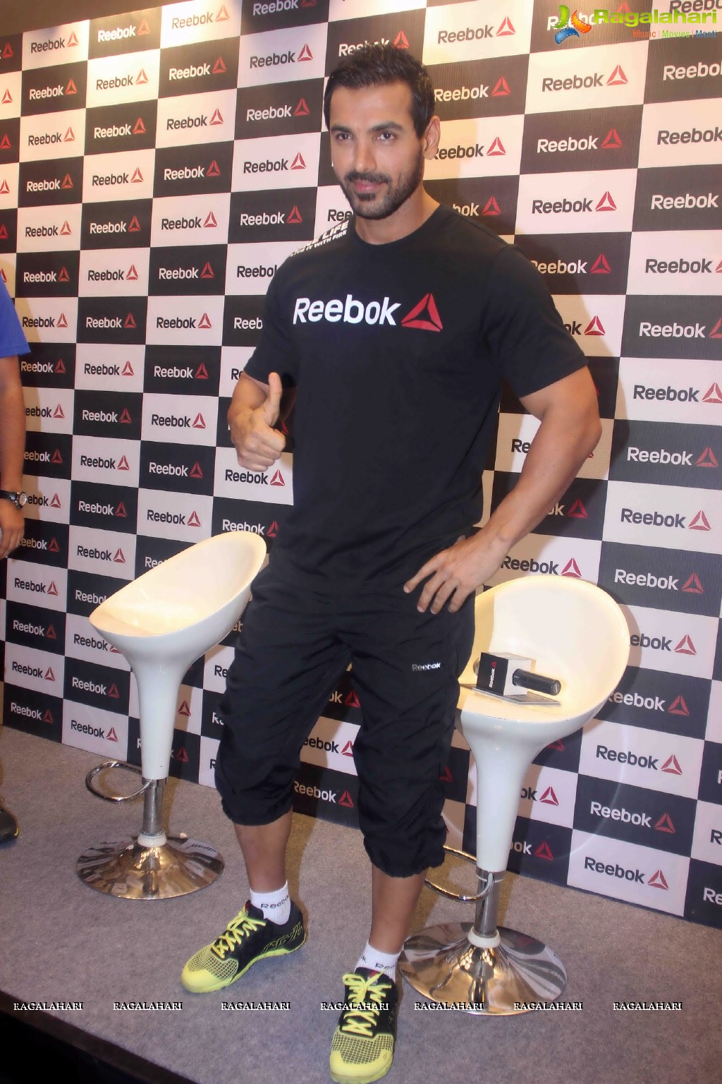 John Abraham and Nargis Fakhri at launch of Rebook Fithub and Studio