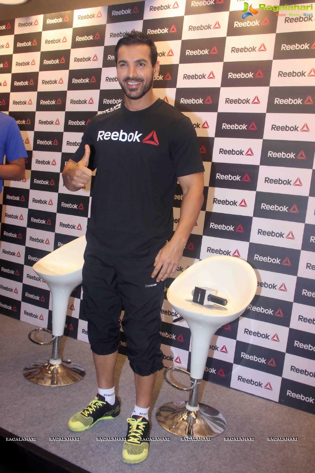 John Abraham and Nargis Fakhri at launch of Rebook Fithub and Studio