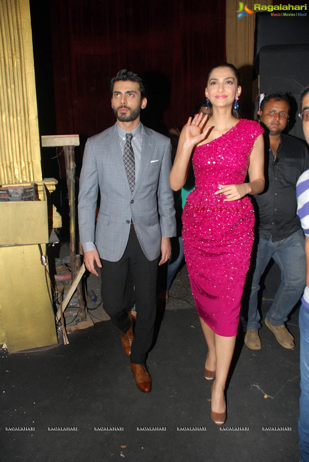 Sonam Kapoor & Fawad Khan on the sets of India's Best Cine Stars Ki Khoj