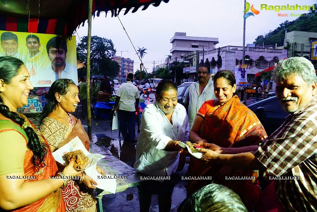 Nara Rohit fans Distribute Free Clay Ganesha Idols 