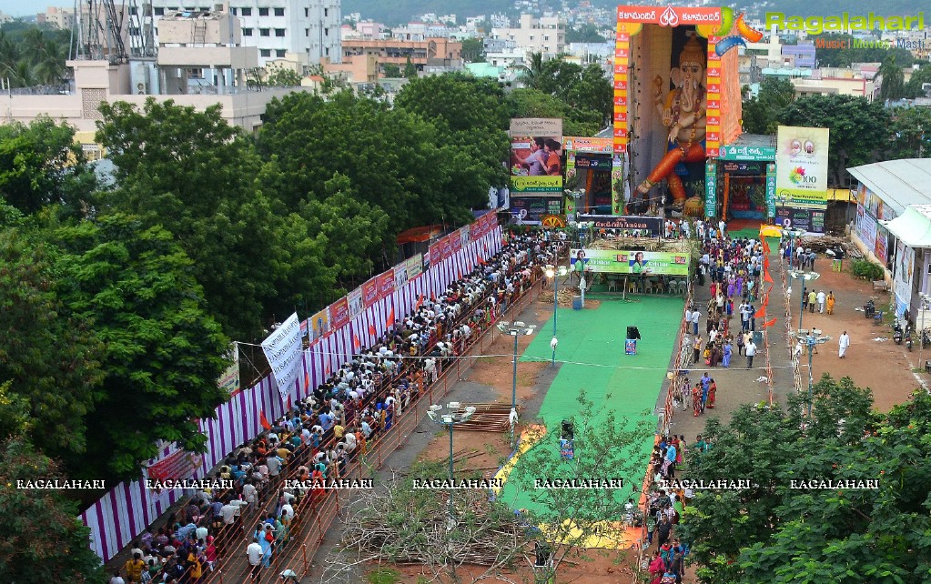 63 Feet Clay Ganesh Idol in Vijayawada