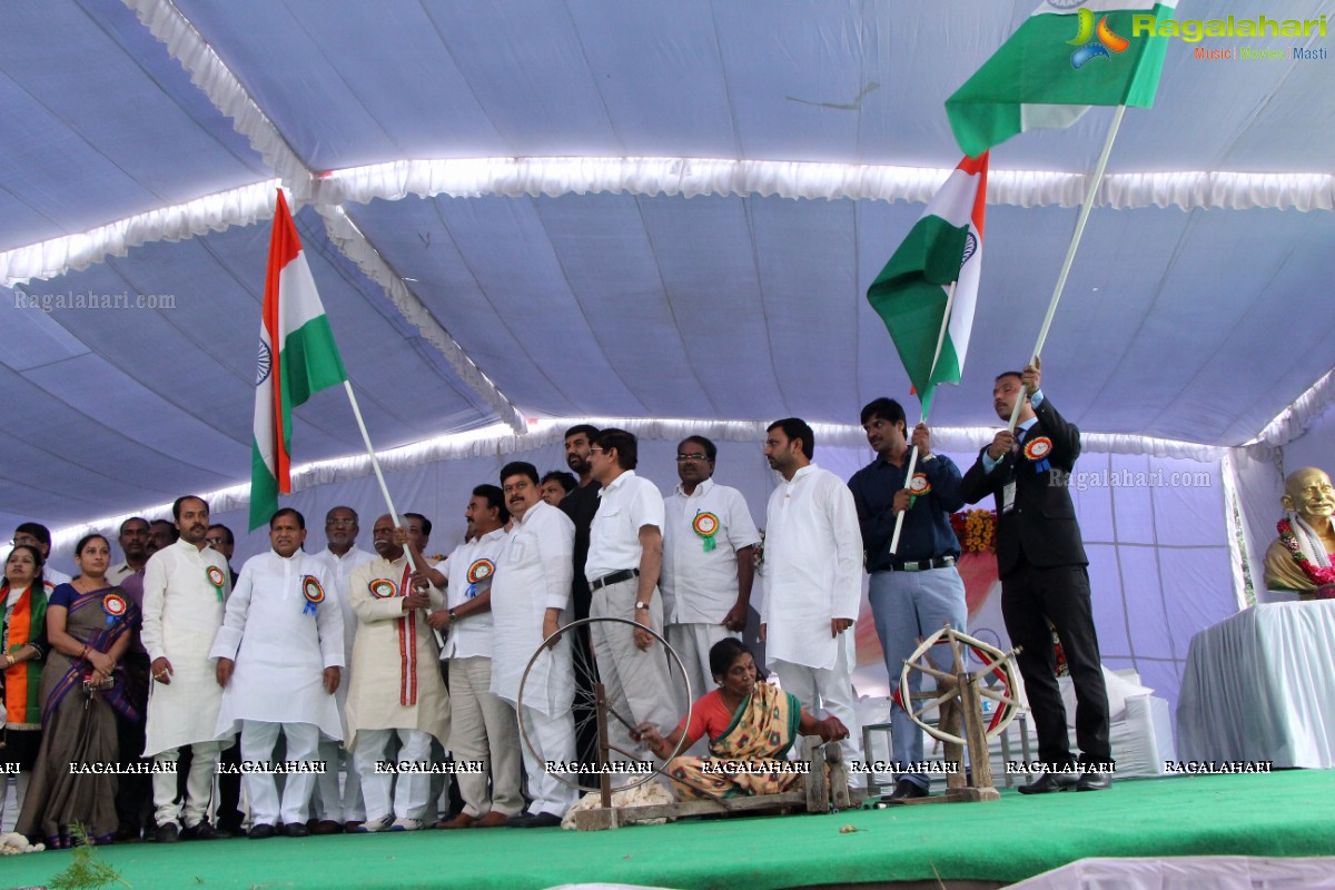 Gandhi Jayanthi Celebrated as Khadi Day at People's Plaza, Hyderabad