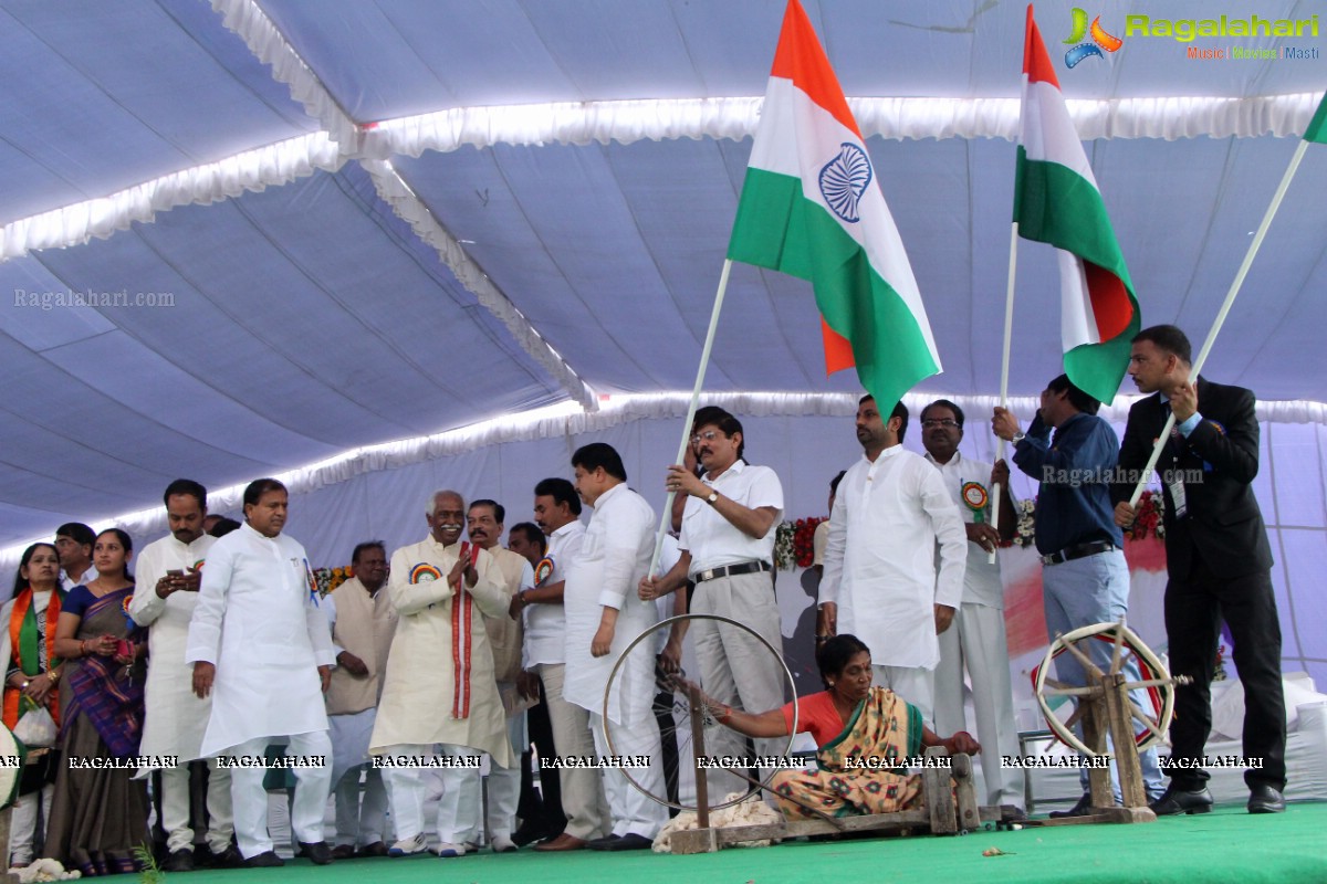 Gandhi Jayanthi Celebrated as Khadi Day at People's Plaza, Hyderabad