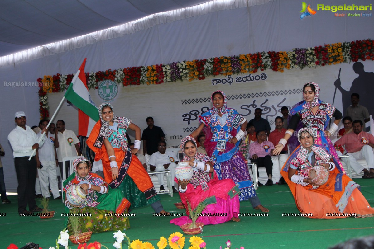 Gandhi Jayanthi Celebrated as Khadi Day at People's Plaza, Hyderabad