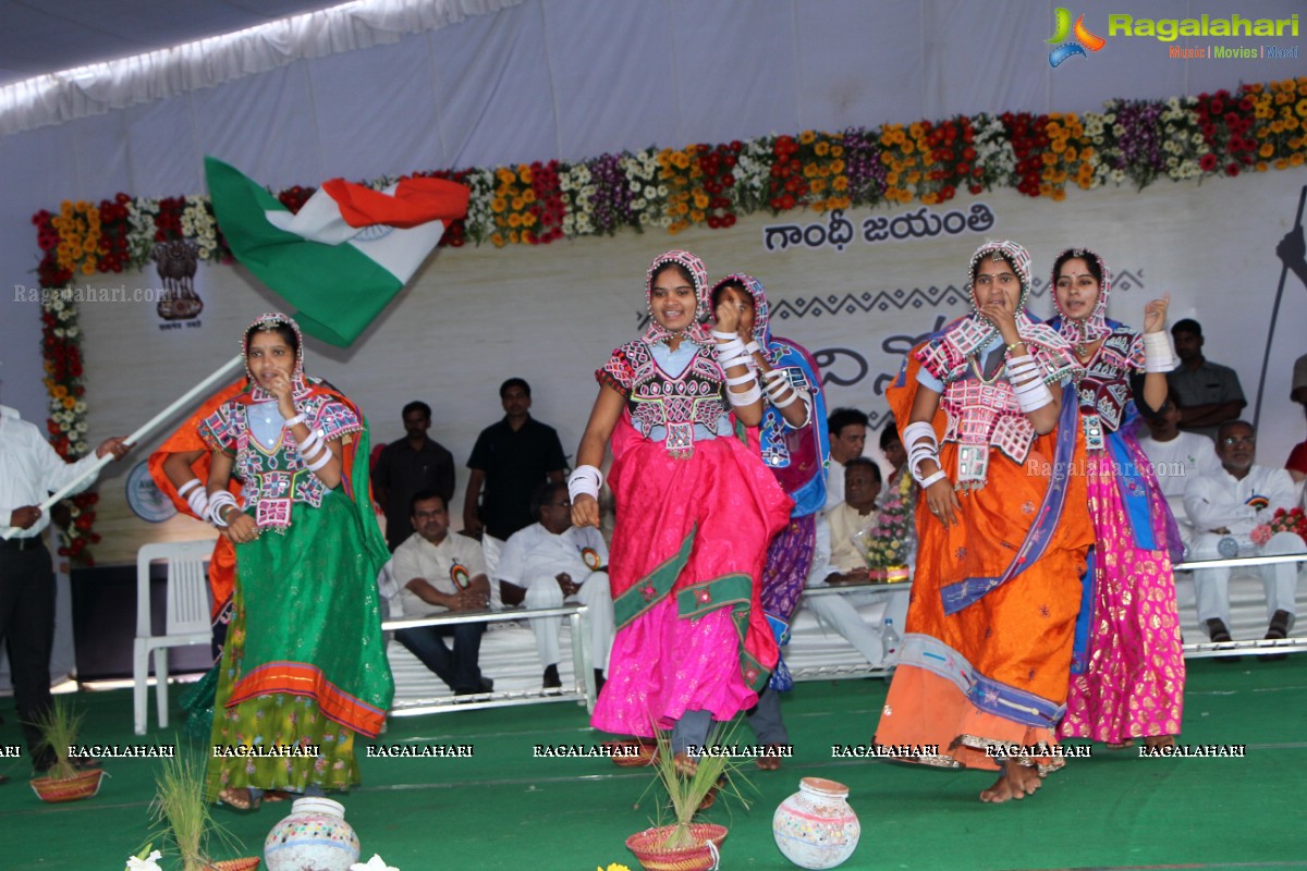 Gandhi Jayanthi Celebrated as Khadi Day at People's Plaza, Hyderabad