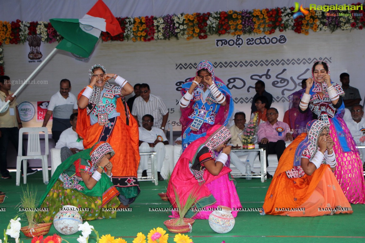 Gandhi Jayanthi Celebrated as Khadi Day at People's Plaza, Hyderabad