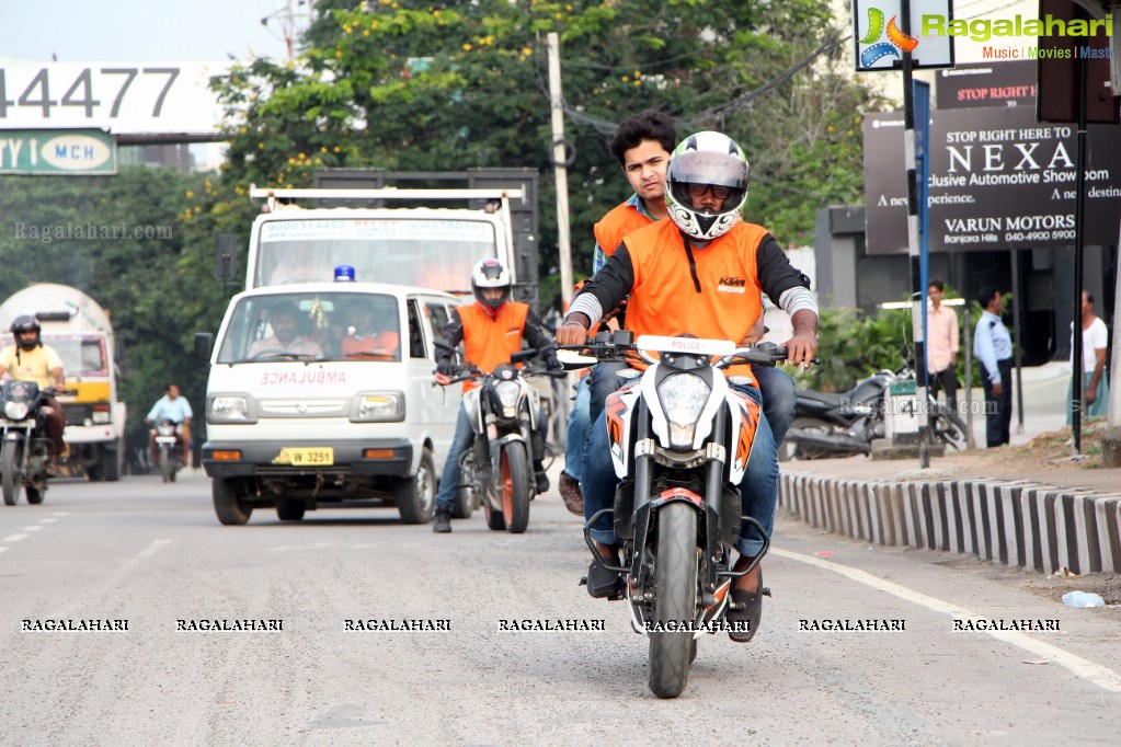 KTM Orange Ride at Banjara Hills, Hyderabad