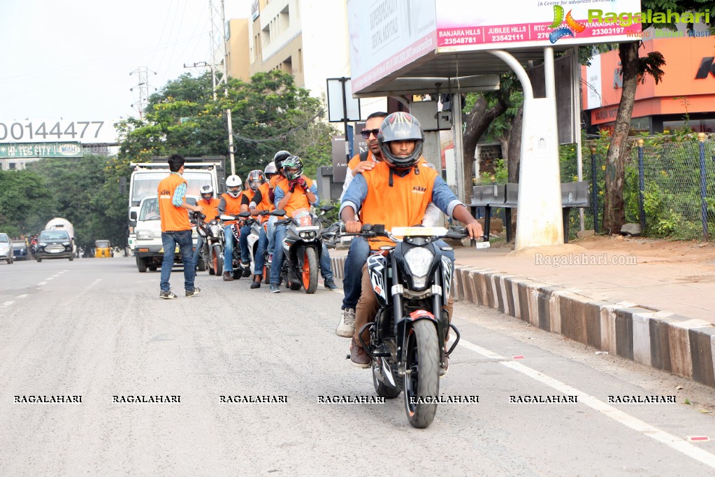 KTM Orange Ride at Banjara Hills, Hyderabad
