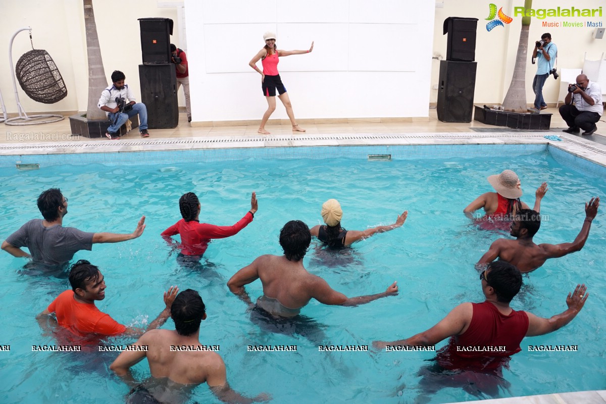 Naughty 90's Aqua Zumba Pool Party by Abhimanika Tavi at Water, Hyderabad